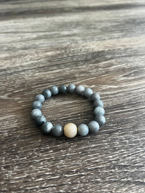 Grey Heavy Bead Bracelet