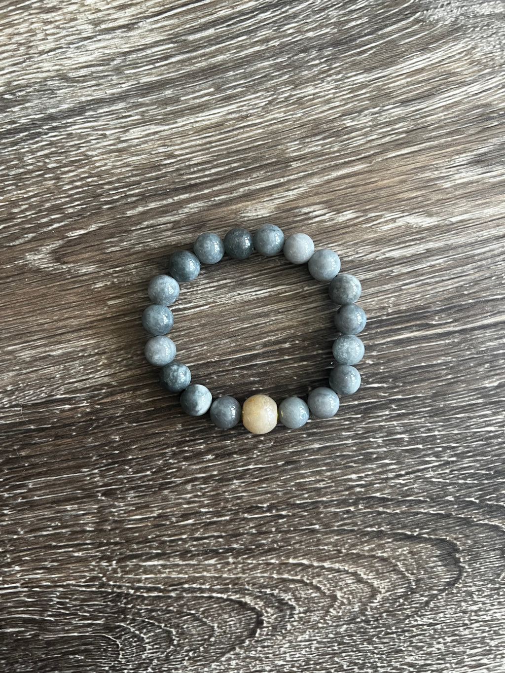 Grey Heavy Bead Bracelet
