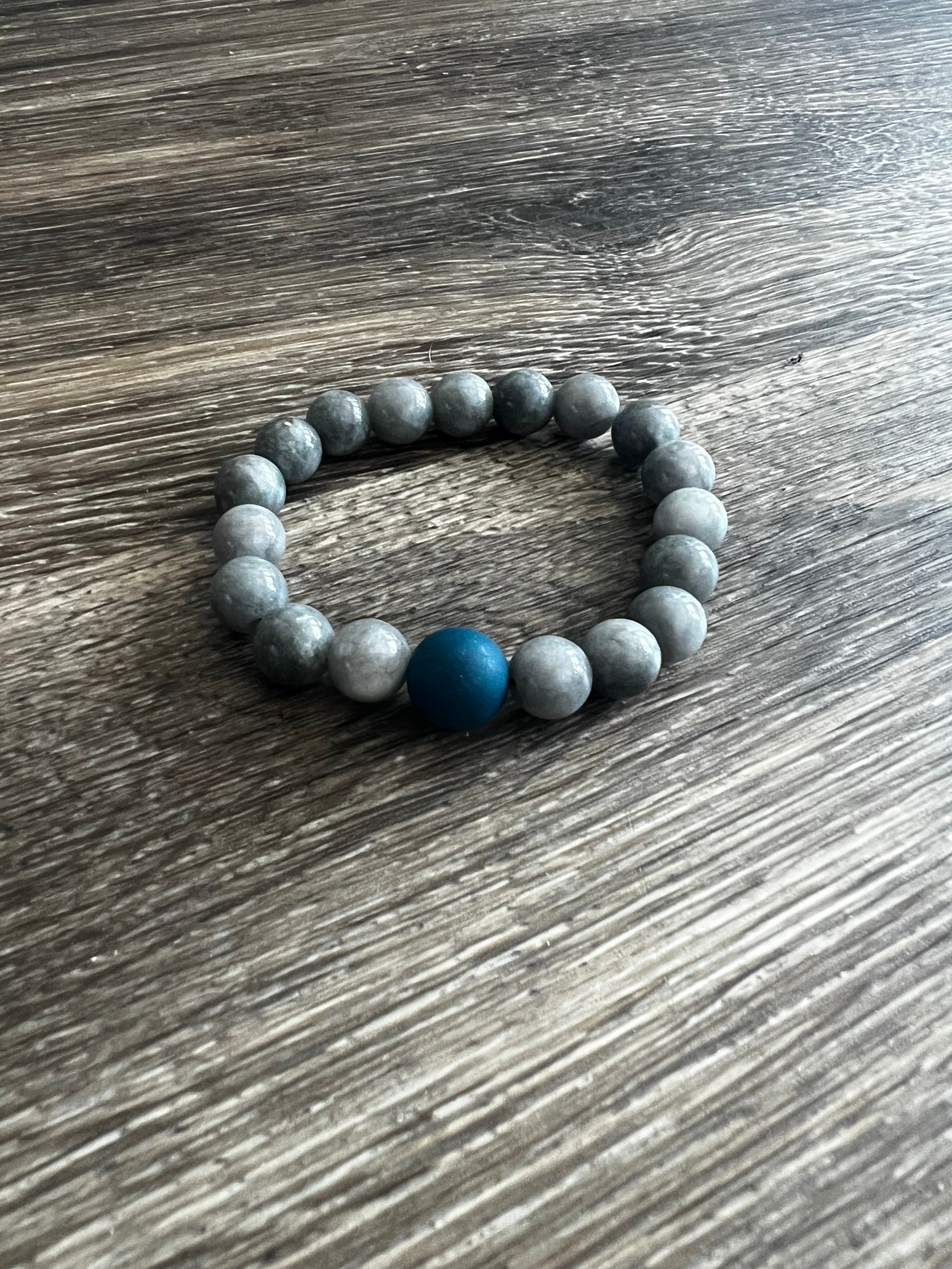 Grey Heavy Bead Bracelet