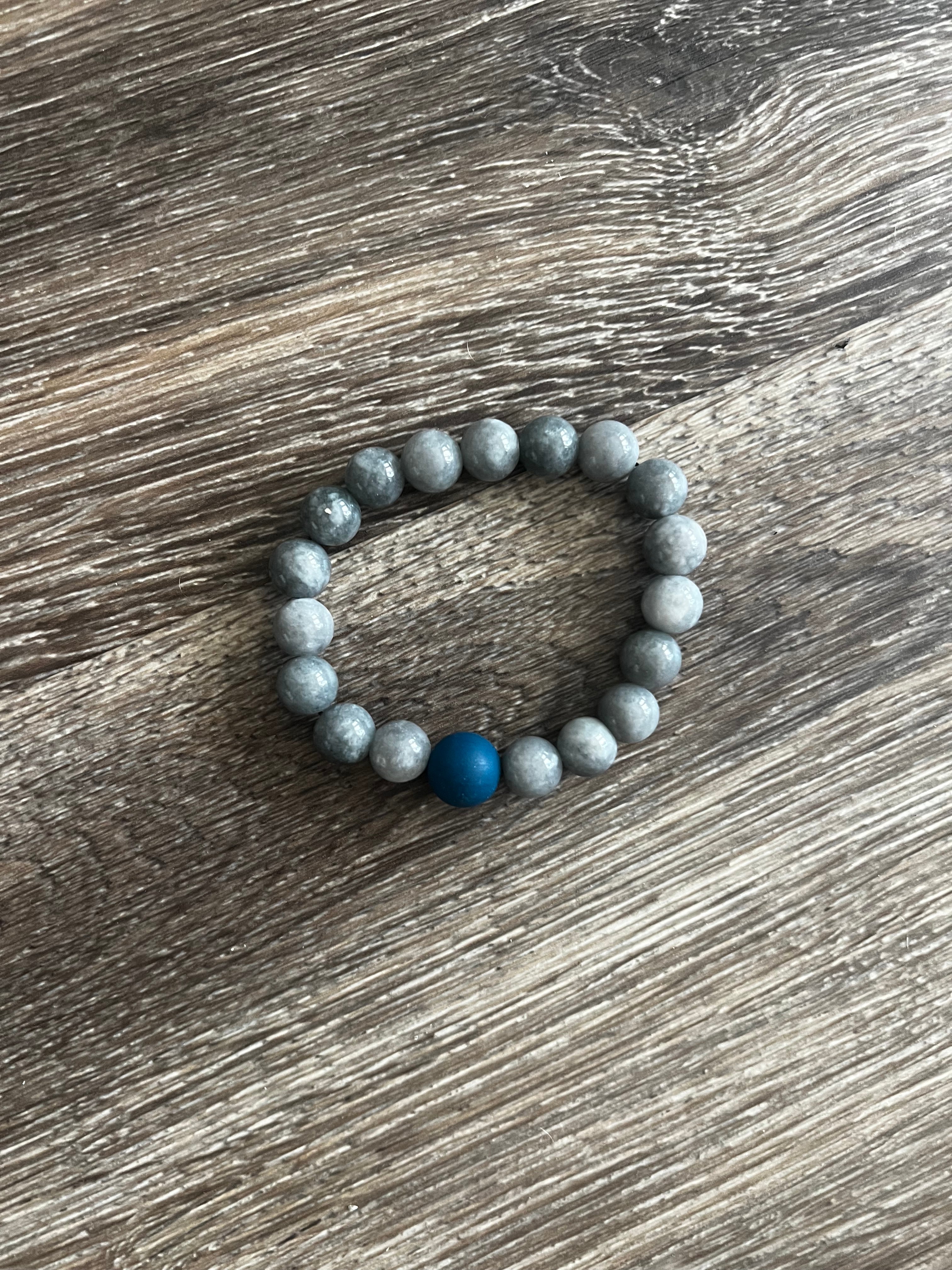 Grey Heavy Bead Bracelet