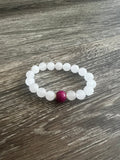 White Heavy Bead Bracelet