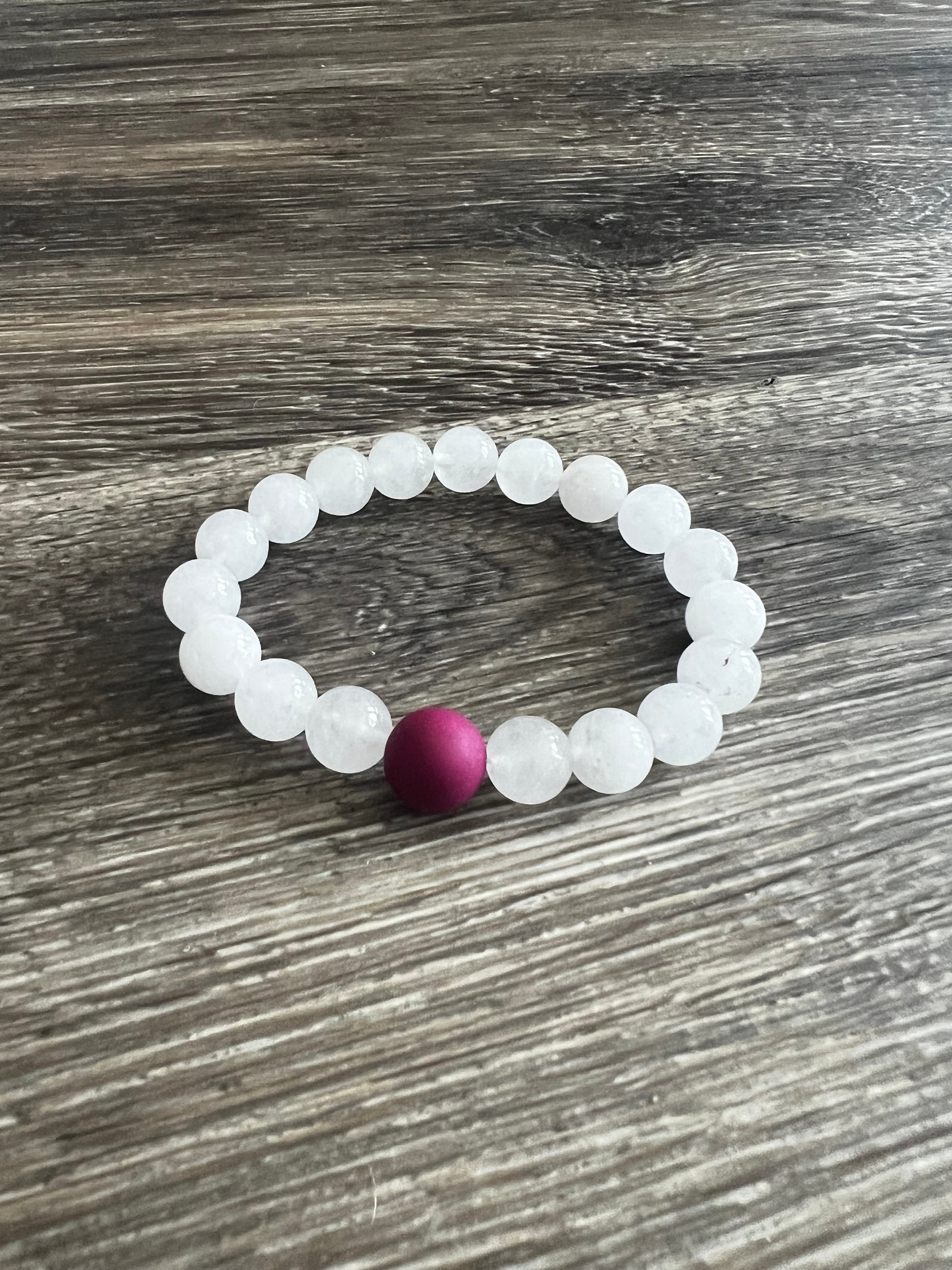White Heavy Bead Bracelet