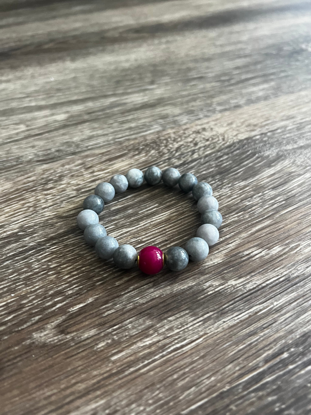 Grey Heavy Bead Bracelet