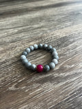 Grey Heavy Bead Bracelet