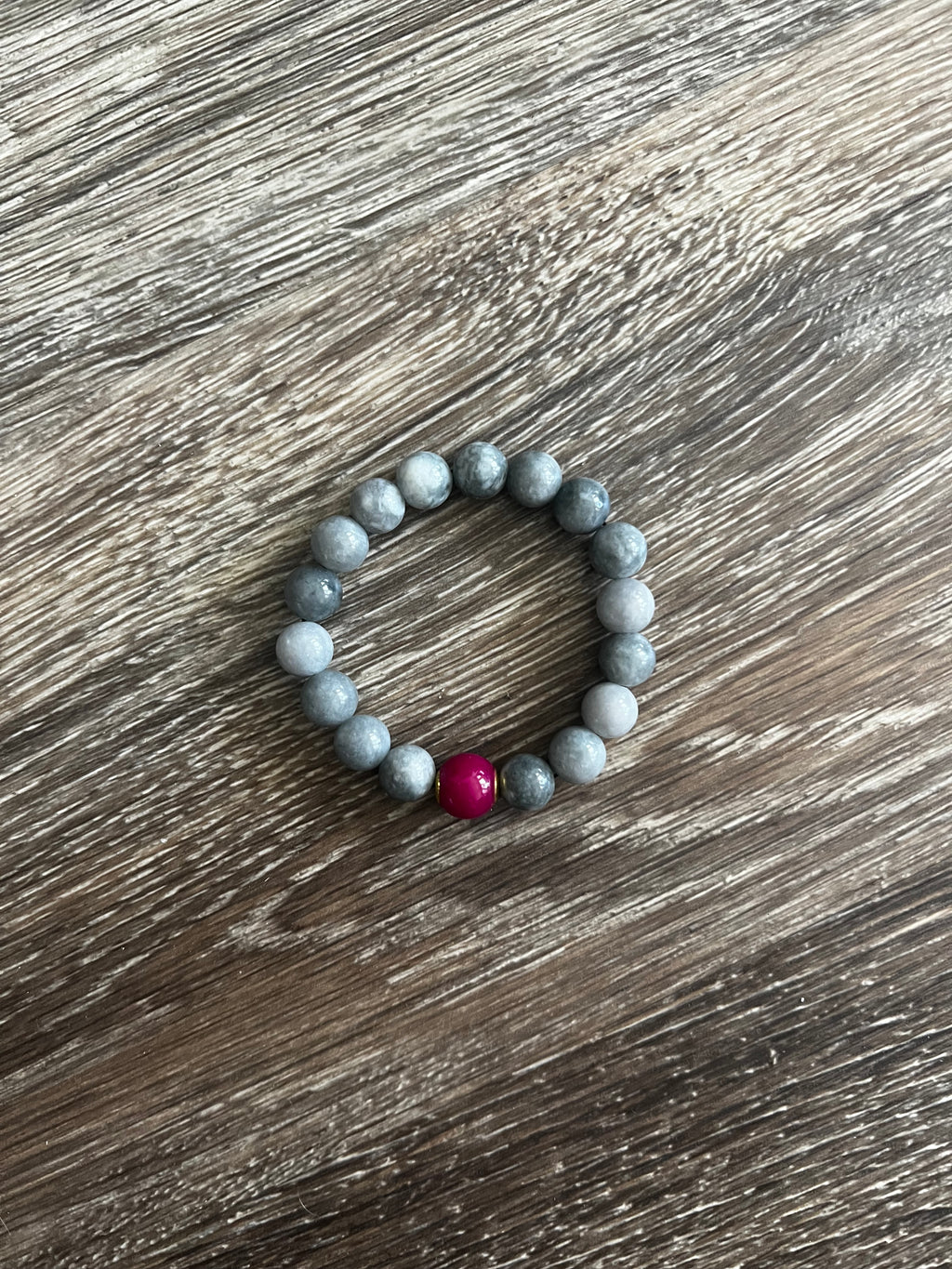 Grey Heavy Bead Bracelet