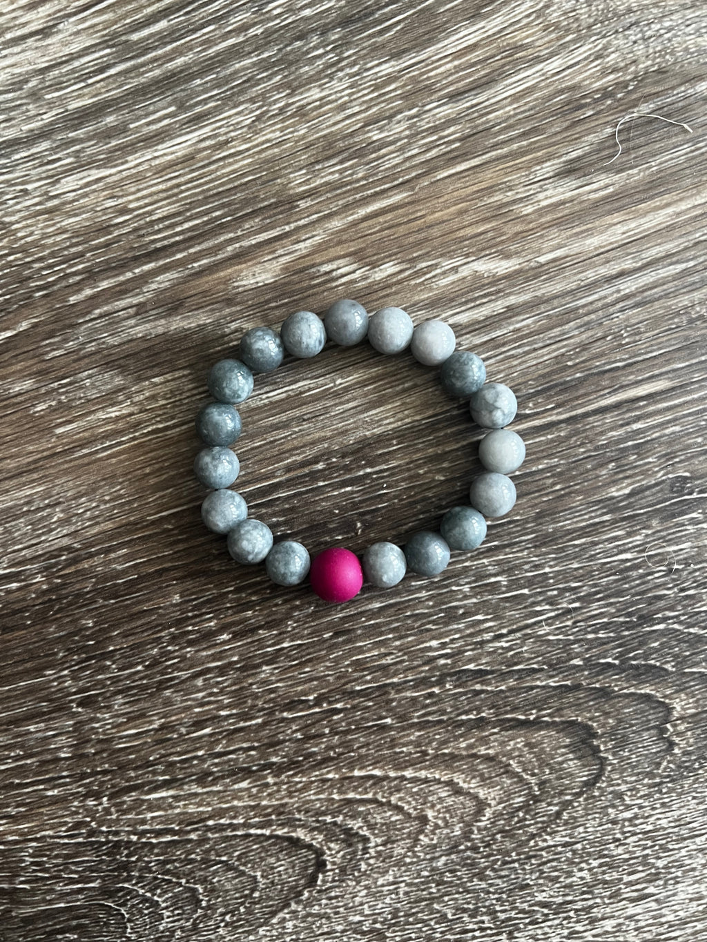 Grey Heavy Bead Bracelet