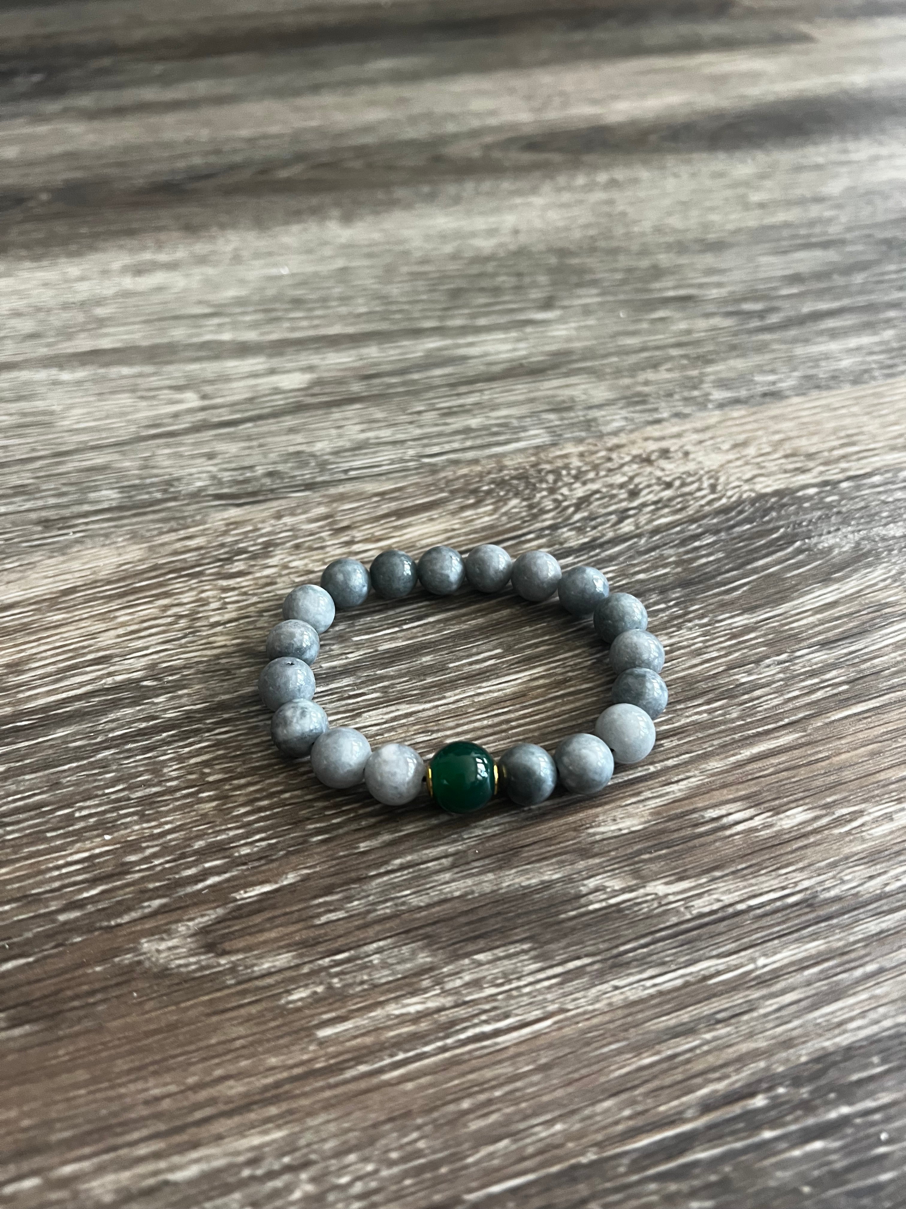 Grey Heavy Bead Bracelet