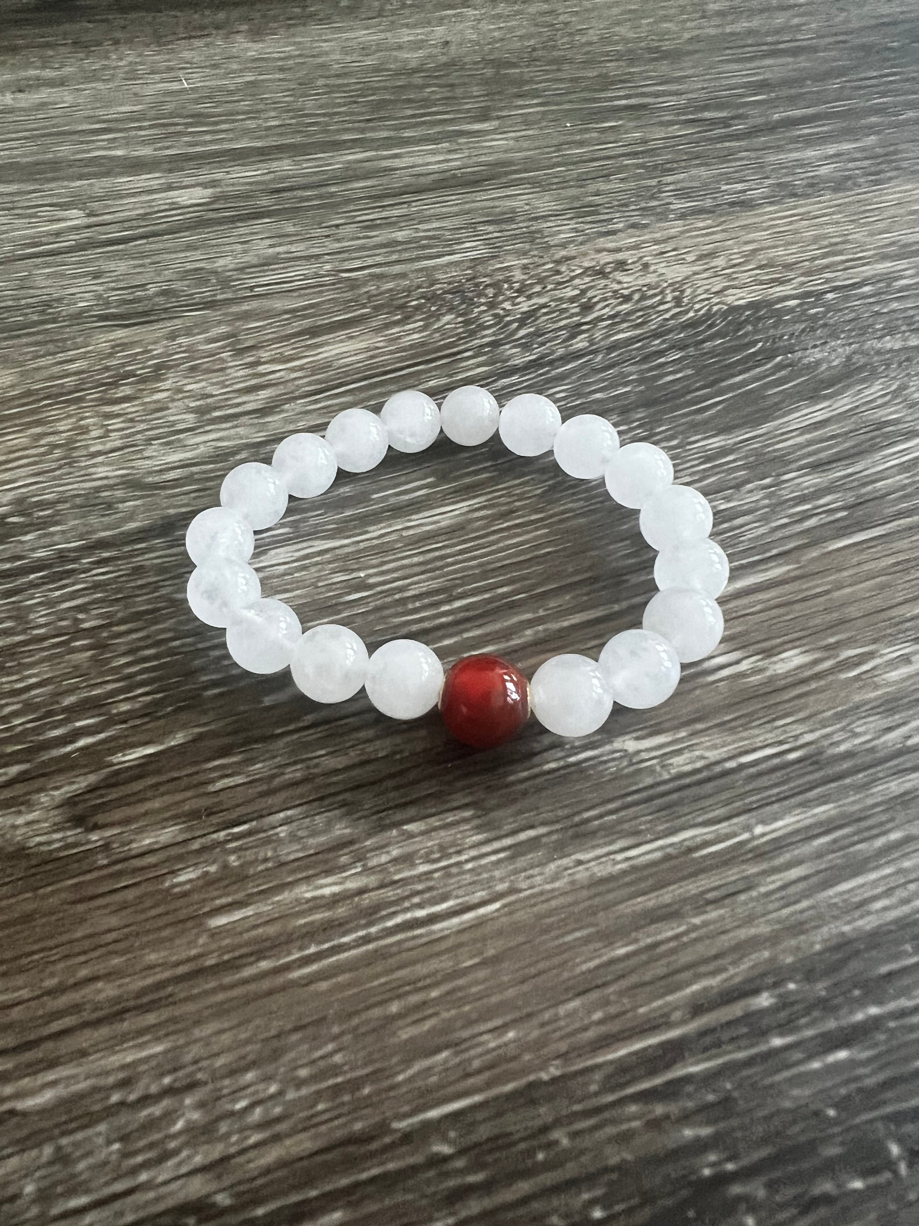 White Heavy Bead Bracelet