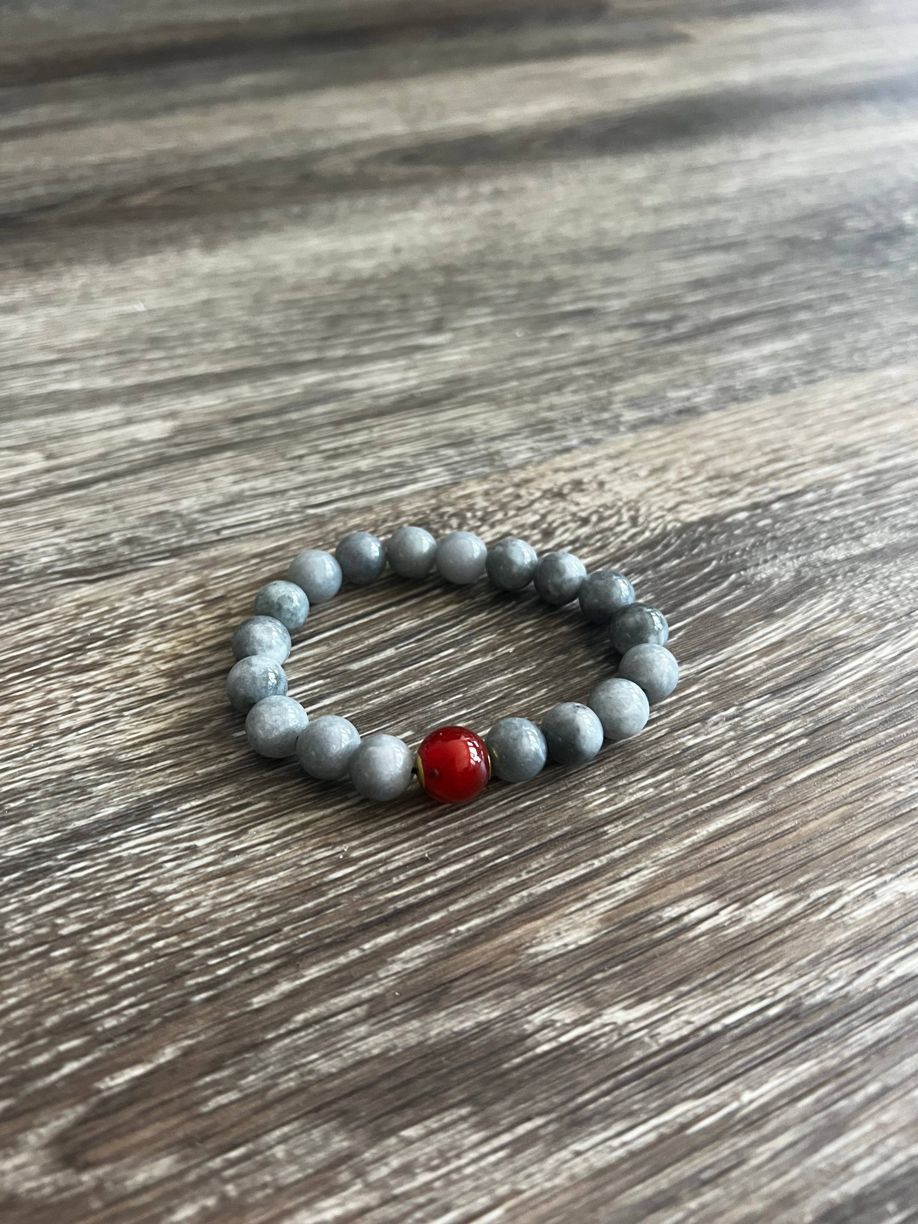 Grey Heavy Bead Bracelet