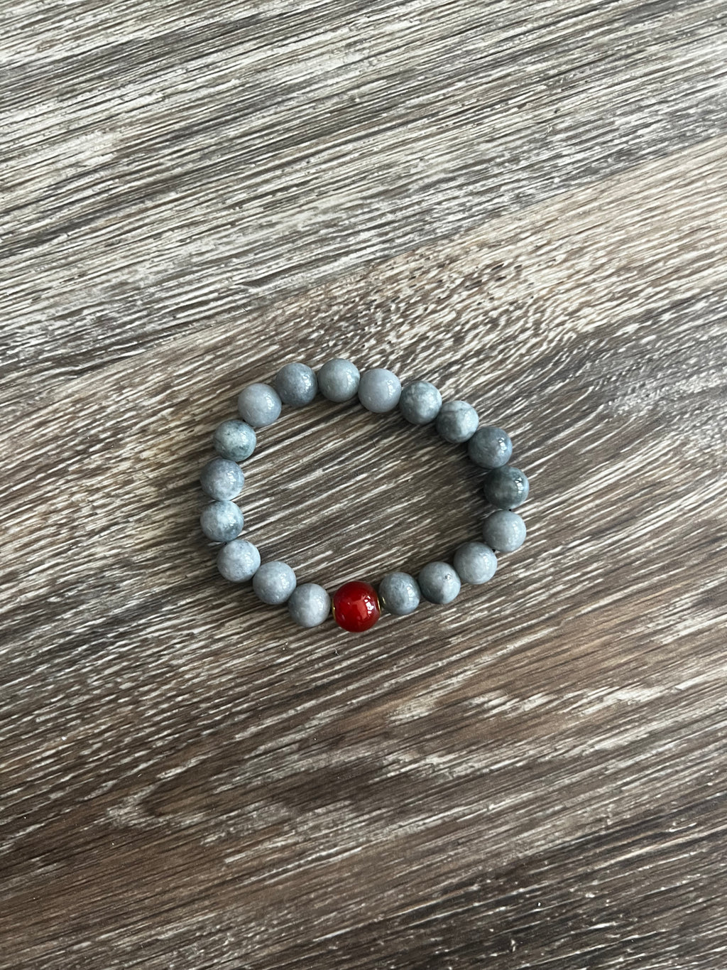 Grey Heavy Bead Bracelet
