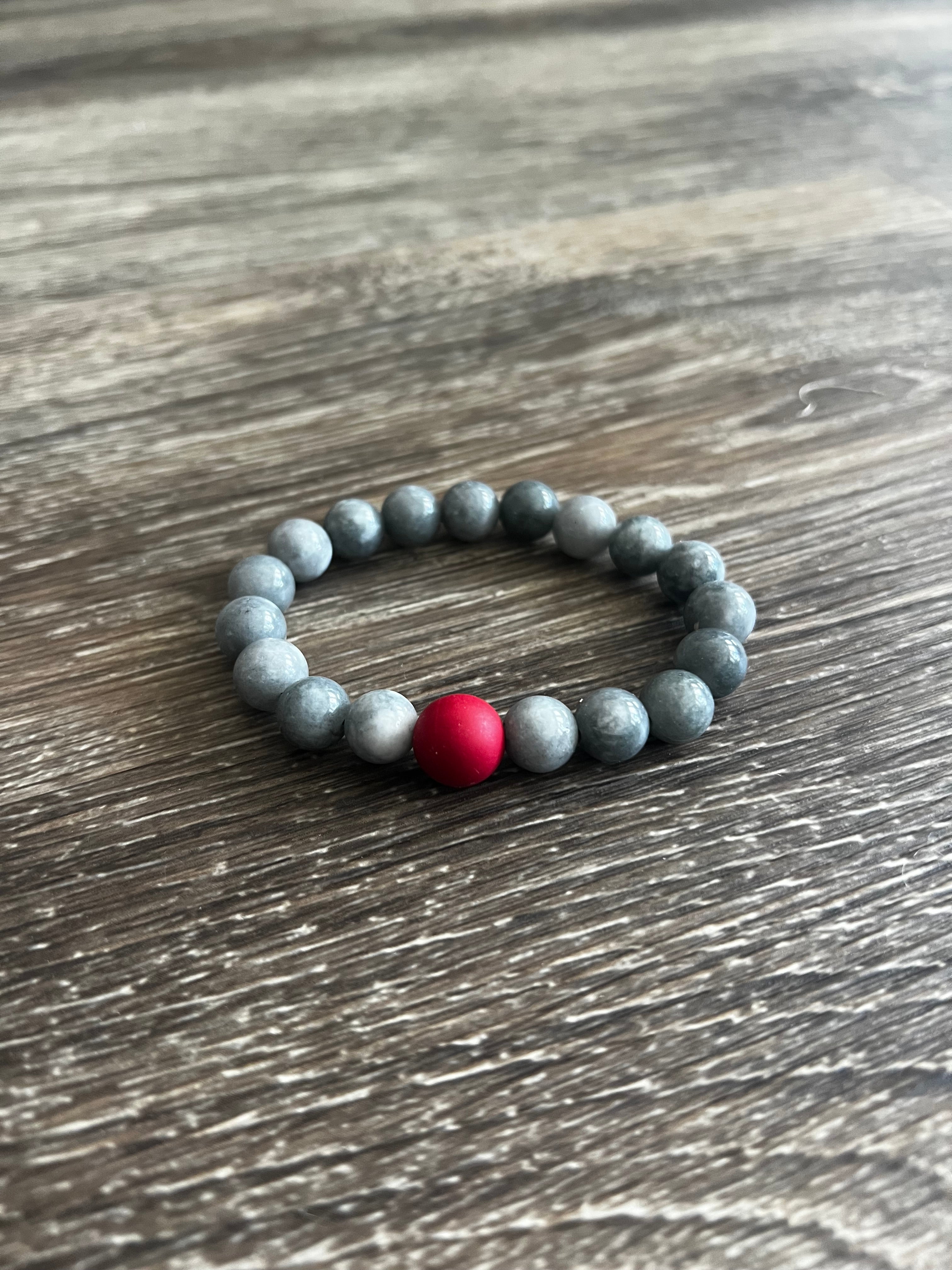 Grey Heavy Bead Bracelet