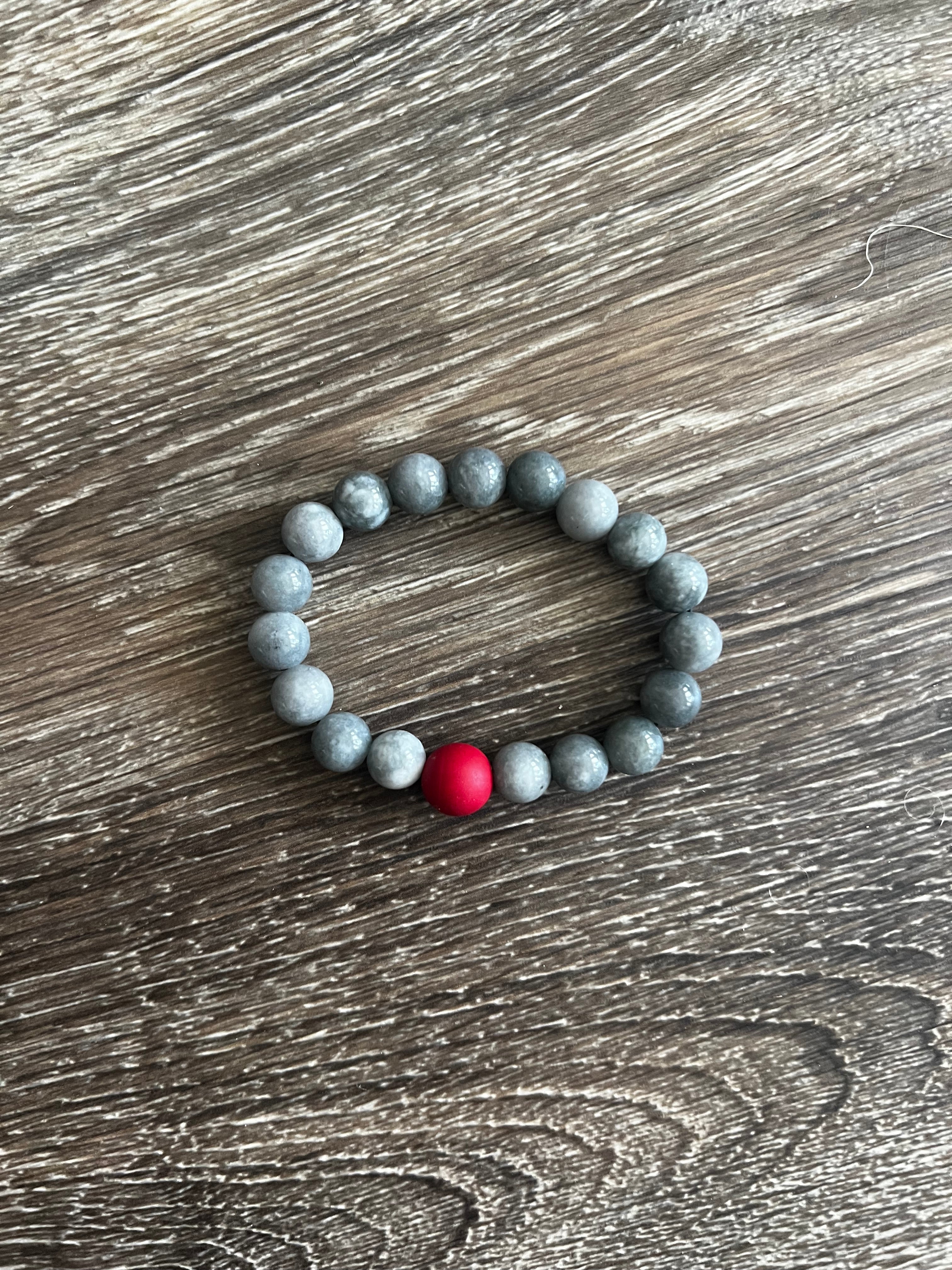 Grey Heavy Bead Bracelet