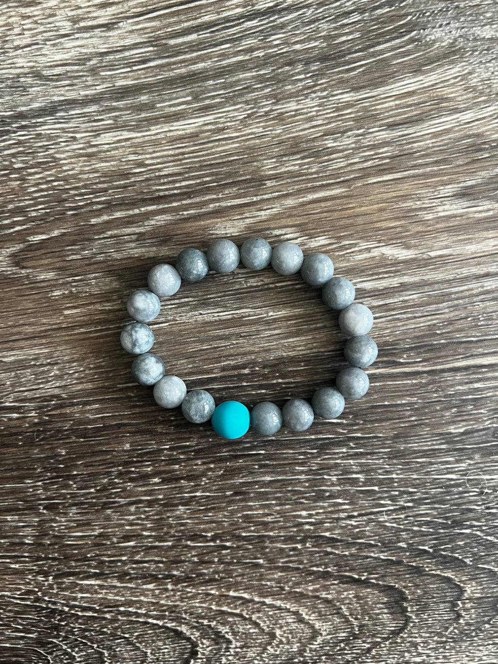 Grey Heavy Bead Bracelet